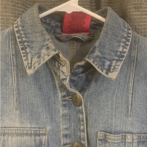 Carols Denims Blue Jean Jacket Womens Medium Button Pockets Vintage 90s-Flaws - Picture 3 of 9